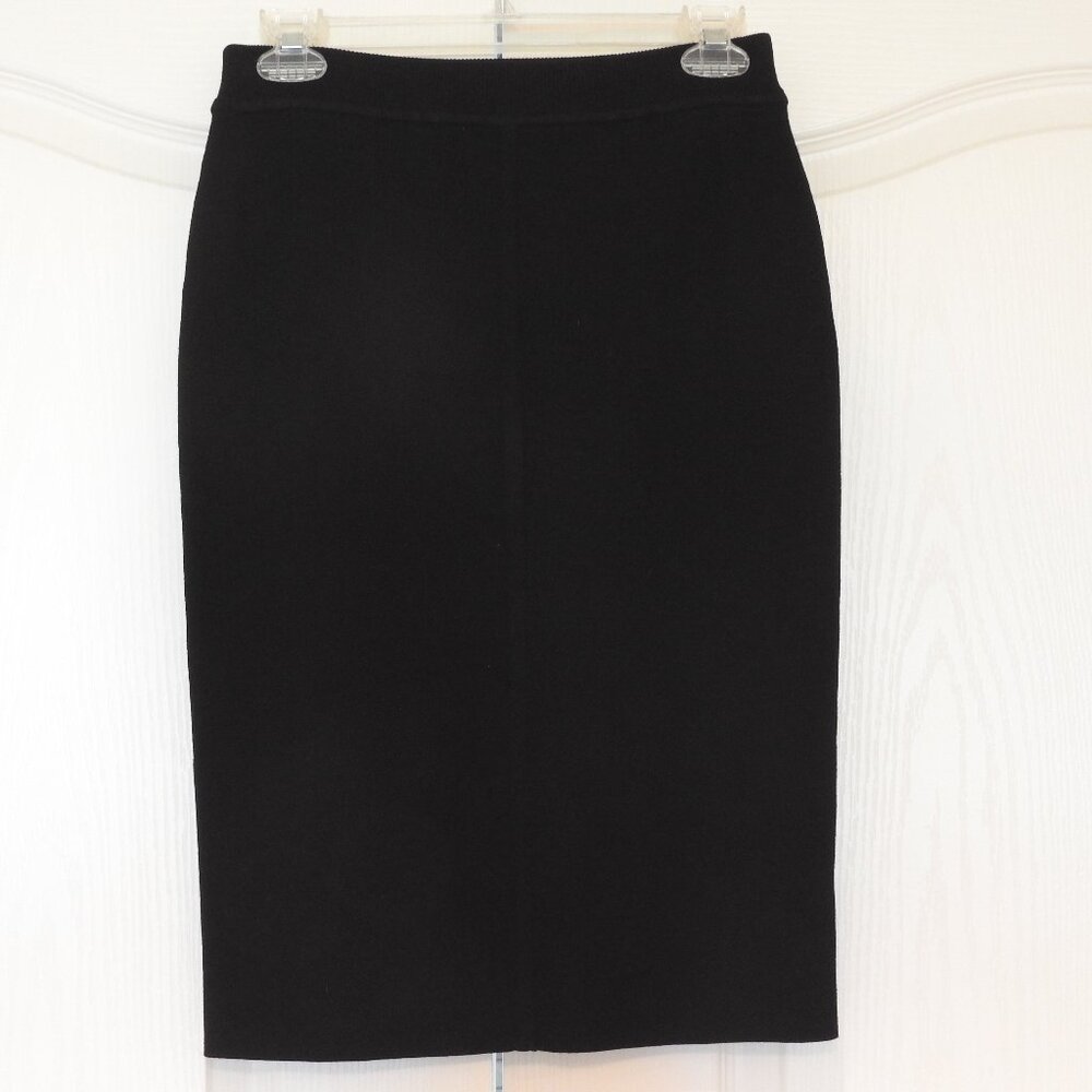 Guess by Marciano Black Knit Pencil Skirt Midi Bodycon Medium Fits Small Y2K